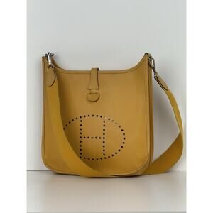 Hermès Evelyne Petit Modèle (PM) Yellow/Mustard Women's Crossbody Bag